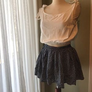 Brandy Melville navy and white skirt one size